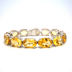 Yellow Citrine Gemstone Handmade <b>Bracelet</b> 925 Sterling <b>Silver</b> Jewelry - Product Image 2