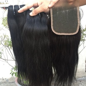 Extensiones de cabello humano ondulado, mechones de cabello 100% natural, negro, cutícula, templo indio alineación, trama del Sur - Product Image 1