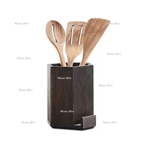 Porte-couverts en bois de la plus grande qualité Design classique Porte-couverts de couleur marron aux prix les plus bas - Product Image 6