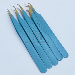 Pinzas de extensión de pestañas de acero inoxidable Diamond Grip Extensiones de pestañas de etiqueta privada sostenibles de Punta puntiaguda de la mejor calidad - Product Image 6