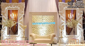 Decoración de pared de estilo occidental para boda, luces traseras de escenario de estilo occidental, candelita de boda de lujo - Product Image 5