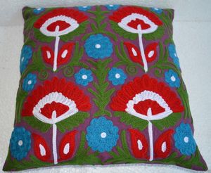 ผู้ผลิตและขายส่งของอุซเบกิ Suzani เย็บปักถักร้อยเบาะปกเย็บปักถักร้อยเบาะปกปักเบาะ - Product Image 4