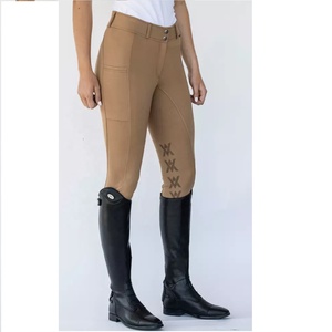 Ropa ecuestre de alta calidad, ropa deportiva, pantalones, pantalones personalizados al por mayor, medias elásticas de cuatro vías para montar a caballo, Pantalones - Product Image 2