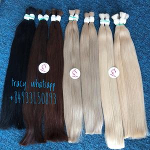 ผมต่อแบบเรมี่แท้ 100% คุณภาพสูง จัดเรียงเกล็ดผมตามธรรมชาติ สีเทาธรรมชาติ เนียนตรงแบบไหม น้ำหนัก 100 กรัม จากเวียดนาม - Product Image 5