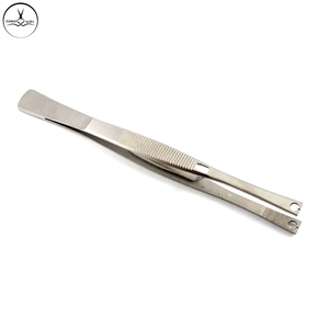 Pinzas para Piercing corporal de acero inoxidable, instrumentos de Piercing profesionales de calidad mate/brillante, cabeza ranurada, 14,3 CM, venta al por mayor - Product Image 3