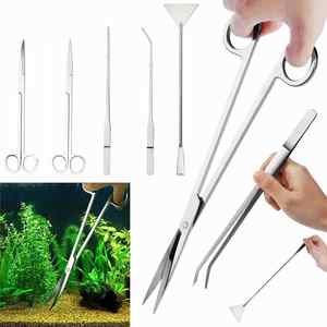 Hot Sale Custom Made High Quality Stainless Steel Reusable Durable 4-Piece Aquarium Tool Kit Including Scissor Forceps Tweezers - Product Image 2