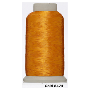 ด้ายปักเย็บผ้า Yi-flash 3600 หลา 108D 2Ply Spun Gassed โพลีเอสเตอร์ความเหนียวสูง แบบกรวย สีทอง 1400 สี - Product Image 1