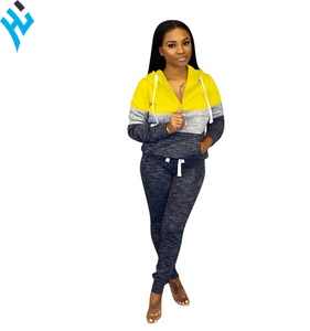 Sudadera con capucha y pantalones de chándal para mujer, conjunto de 2 piezas con logotipo personalizado, chándal 100% de algodón de manga larga - Product Image 6