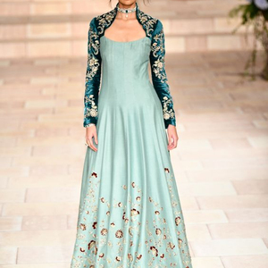 NEW--TRENDY--EMBROIDERY ใน KAMEEZ ยาวชุดกางเกงสไตล์-สำหรับงานปาร์ตี้-สวมใส่/แต่งงาน @ 2021 - Product Image 1