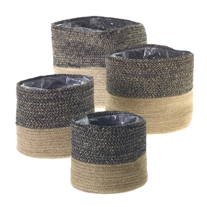 Handmade Woven Seagrass <b>Belly</b> <b>Basket</b> Indoor Large Seaweed Decorative Planter Garden Plant Pot - Product Image 5