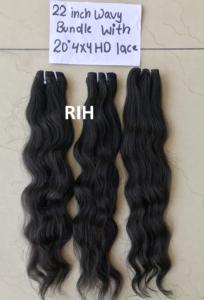Fournisseurs de cheveux bruts non traités, mèches vierges avec fermeture, vente en gros, mèches de cheveux humains de qualité Temple avec fermeture ondulée - Product Image 4