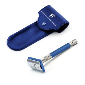 Rasoir de sécurité à double tranchant de couleur dorée, réutilisable et sans plastique avec long manche - Product Image 6