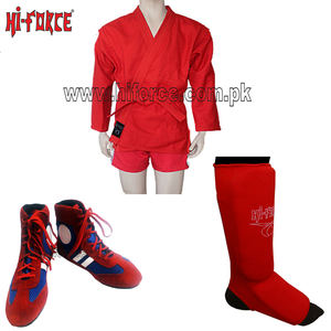 Uniformes de Sambo Rojos y Azules Hechos a Medida, Kimono de Sambo de Lucha Rusa Tradicional Unisex de Algodón - Product Image 5