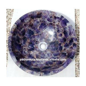 Handmade Gemstone Amethyst Wash <b>Basin</b> - Product Image 1
