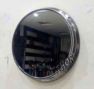 กระจกกลมขอบเอียงที่ทันสมัยไม่มีกรอบวงกลมกระจกสำหรับผนังห้องน้ำตกแต่งบ้านกระจก - Product Image 2