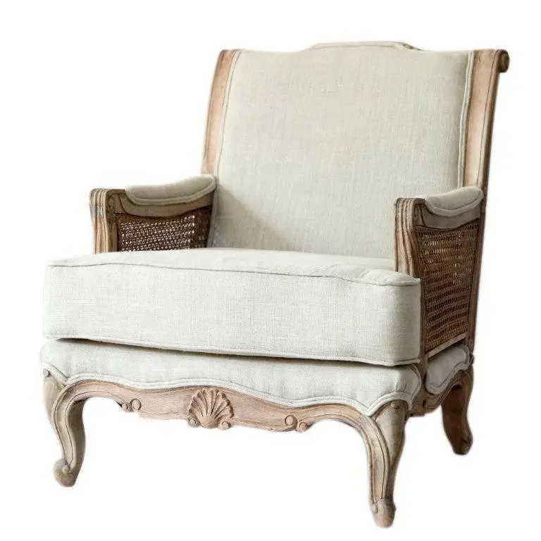 Wooden Upholsterd Linen Armchair Sale Modern Furniture Armchairs Sofa
