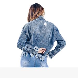 Chaqueta vaquera de sarga de algodón para hombre, con estampado digital completo - Product Image 5