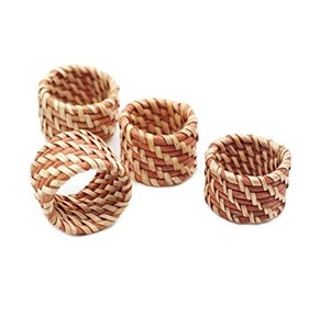 Nouvel arrivage : Anneau de serviette en rotin naturel écologique pour hôtel, maison, fête, support de vaisselle - Product Image 3