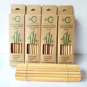 Meilleure vente 2025 ensemble de pailles en bambou Pailles en bambou naturel/Pailles en fibre de bambou Matériau écologique et biodégradable - Product Image 3