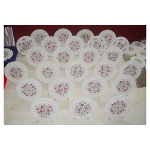 Exclusive Low Price Marble Inlay Plate With Carving For <b>Valentine</b> Gift - Product Image 1