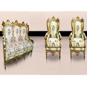 Conjunto de muebles tallados de lujo para sala de estar, conjunto de sofá de madera de teca hecho a mano para el hogar, Europeo, tallado a mano - Product Image 1