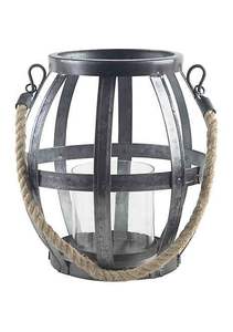 Handmade <b>Candle</b> <b>Holder</b> Galvanized Round Hanging Votive <b>Lantern</b> for Home Decoration or Weddings Iron Metal Material - Product Image 2