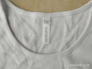 เสื้อยืดโอเวอร์รันแบรนด์ดังสำหรับผู้หญิง แขนยาว คอกลม ผ้าฝ้ายลำลอง ลายทางสีดำขาว สินค้าเกินจำนวน - Product Image 5