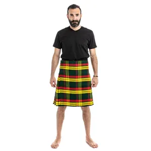 Maßge schneiderte Herren Scottish Kilts Tartan Kilt Highland Casual Wallace Tartan Kilt