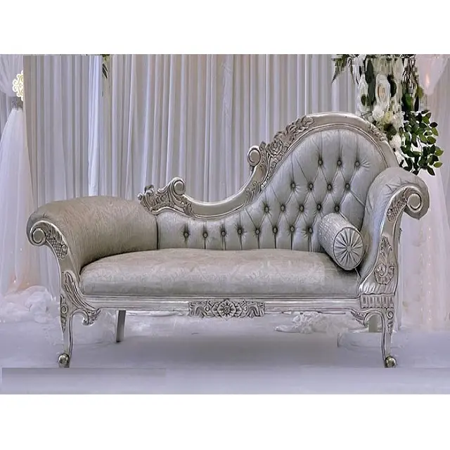 โซฟาที่นั่งรักเจ้าบ่าวสำหรับงานแต่งงาน,โซฟาแกะสลักสูงแบบดั้งเดิมสำหรับงานแต่งงานงานแต่งงานสไตล์อินเดียเก้าอี้แกะสลักสีทอง