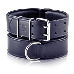 Strong Sturdy & Practical Leather <b>Dog</b> <b>Collar</b> Handmade Custom Design Heavy Duty Padded Pet <b>Collar</b> with Double Pin Buckle & D Ring - Product Image 5