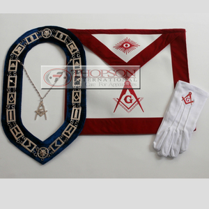 Masonic Regalia Master Mason delantal bordado de algodón y cuero con tela de cinta y parche bordado para uso masón - Product Image 3