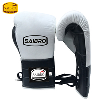 Guantes de Boxeo Personalizados para Hombre, de Alta Calidad, con Cordones, de Piel Sintética, a Bajo Precio, OEM