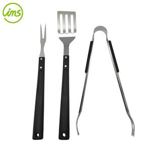 Heavy Duty 3-Piece <b>BBQ</b> Grilling Tools Set with Stainless Steel Non-Stick & Heat Resistant Features PP Handle-IMS Brand - Product Image 2