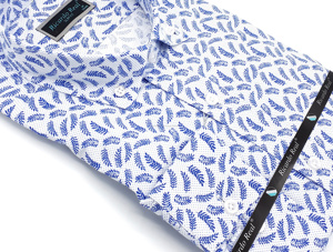 เสื้อสแปนเด็กซ์สำหรับผู้ชายผ้าคอตตอนลำลองพิมพ์ลายดอกไม้กระดุมแถวเดียวแห้งเร็วระบายอากาศเป็นมิตรกับสิ่งแวดล้อม - Product Image 2