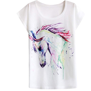 T-shirts graphiques pour femmes, T-shirts pour femmes de grande taille T Shirt Jersey Blank Casual Printed Knitted Regular y2K T-shirts - Product Image 1