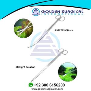 Kit d'outils d'aquarium en acier inoxydable, 54 pièces, ciseaux pour plantes, courbe et ondulé, pincettes, spatule Anti-rouille, 3 pièces - Product Image 4