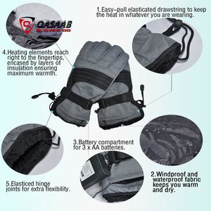 Snowboarding Skiing Battery Heated Full-Finger Waterproof Thinsulate-Winter Warm Outdoor Full Finger Touchscreen Ski <b>Gloves</b> - Product Image 3