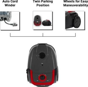 REVE Electric Wet Dry 1000W Tipo ciclón Bolsa reutilizable para el polvo (Rojo Negro) Hogar Garaje Uso al aire libre en hoteles - Product Image 5