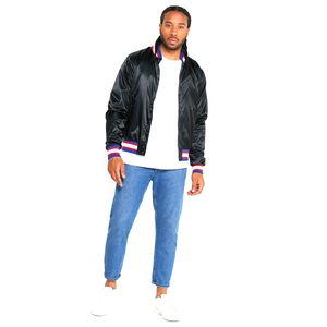 custom casual women's coats <b>jackets</b> zip up college satin varsity bomber <b>jacket</b> <b>for</b> women - Product Image 4