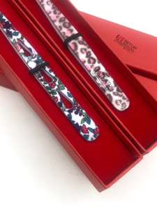 Revestimiento de papel con estampado de tigre de flores profesional, pinzas de extensión de cejas de acero inoxidable, Punta plateada, logotipo personalizado, instrumento de belleza - Product Image 3