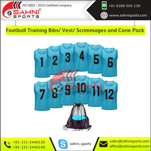 เสื้อกั๊กฝึกซ้อมฟุตบอลราคาดีที่สุด พิมพ์ชื่อได้ตามต้องการ พร้อมชุดเสื้อผ้ากีฬาแบบชุดเสื้อและกรวย - Product Image 3