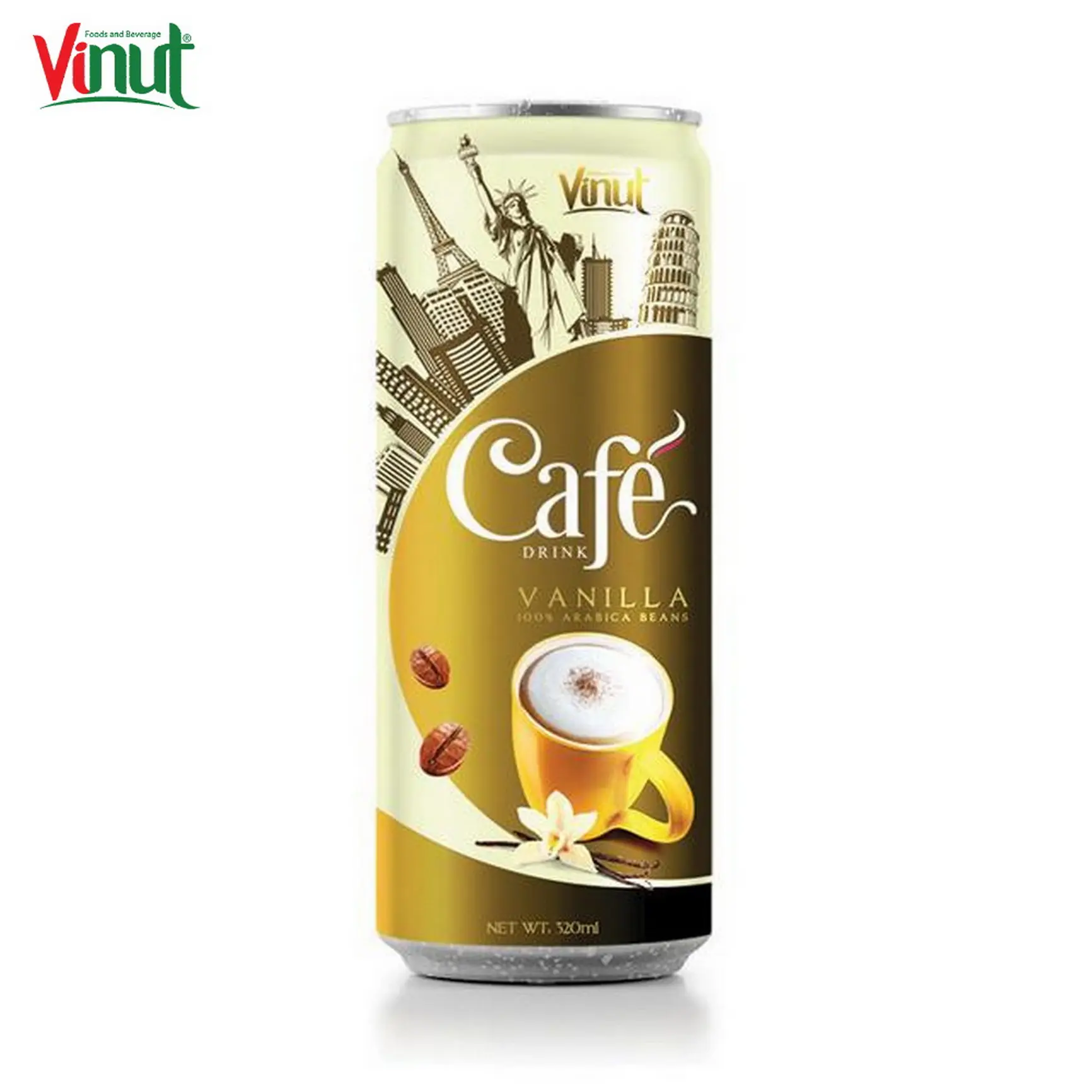 320ml VINUT Can (in scatola) OEM di buona qualità caffè alla vaniglia fornitori produttori perfetti sani