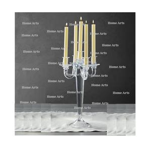 Candelabro de Acrílico/Cristal y Aluminio Hecho a Mano con Diseño Innovador para Bodas, Decoración de Primera Calidad para el Hogar y Bodas - Product Image 5