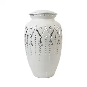 Standaard Kwaliteit Wit Gegraveerd Klassieke Urn Best Verkopende Urn Kettingen Voor As Beste Kwaliteit Handgemaakte Crematie Urnen Bij As