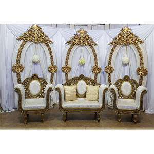 Scène de mariage proéminente nouveau cadre ovale/panneaux panneaux de toile de fond de mariage indien décoration concepteur cadre ovale décor de scène de mariage - Product Image 1