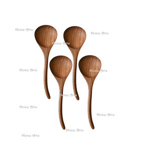 Juego de 4 cucharas de madera con tamaño y forma personalizados de calidad superior Juego de cubiertos de cucharas a precio barato - Product Image 1