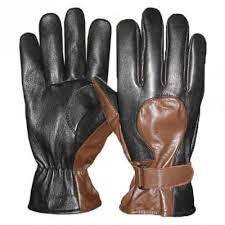 Gants de conduite en cuir véritable pour hommes, de couleur noire - Product Image 2