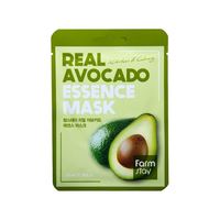 Masque à l'essence d'avocat FARMSTAY REAL - Cosmétique fabriqué en Corée - Anti-âge, anti-rides, blanchissant, lifting du visage, hydratant, éclaircissant