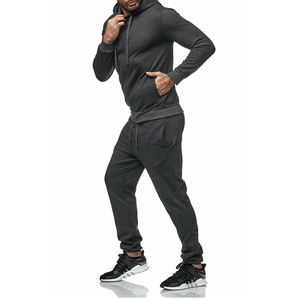Printemps automne ensembles de course hommes Sport costumes ensemble de vêtements de sport Fitness entraînement chaud respirant survêtement poche zippée Jogging costume - Product Image 4