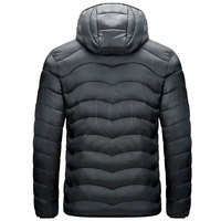 Chaqueta Acolchada con Capucha, Mangas Desmontables, Diseño a Cuadros, Cierre de Cremallera, Transpirable, Tallas Grandes, Personalizable, Resistente al Viento, Antibacteriana y con Protección UV